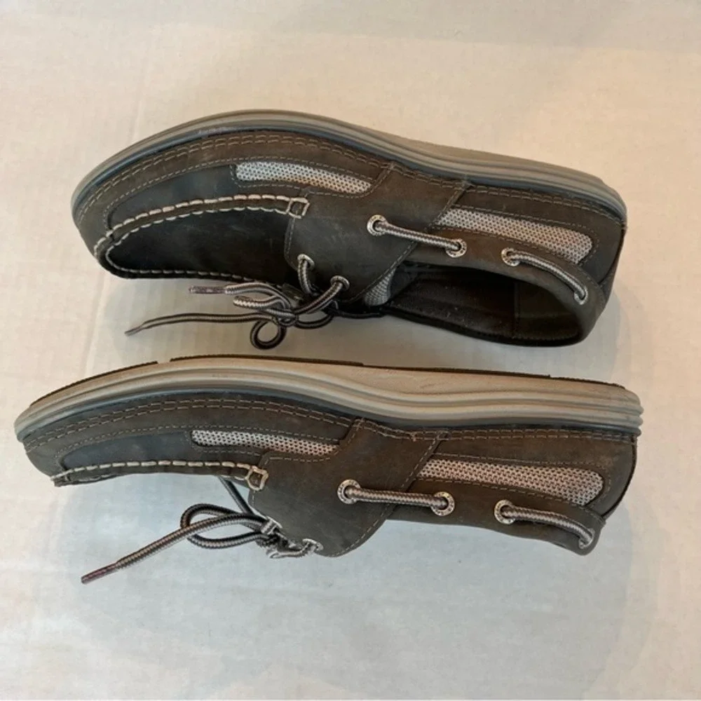 Sperry Top-Sider Mens Billfish 3-Eye Boat Shoes Brown Leather Mesh ‎ 10.5M